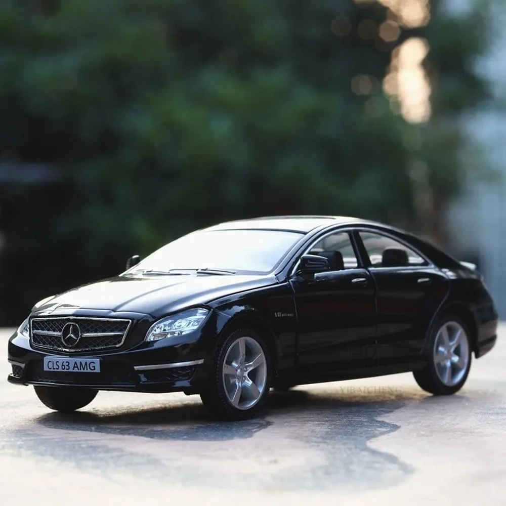 1/36 Scale Benz CLS Model Car Toys Diecast Alloy with Pull Back Rubber Tires Vehicle Models for Boys Kids Gifts Collections 1