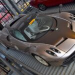 Pagani Huayra coupé, a 2014 example, viewed from the front three-quarter angle indoors